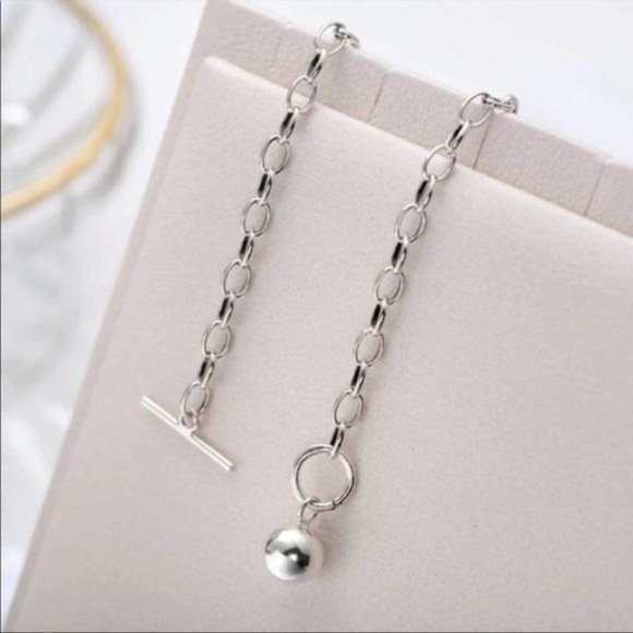 “ 20 “ NEW 925 STERLING SILVER TOGGLE LINK NECKLACE - Picture 6 of 7